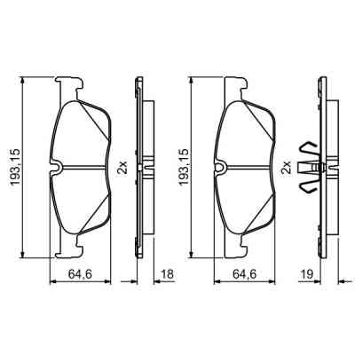 Тормозные колодки Bosch 0986494831 Винница