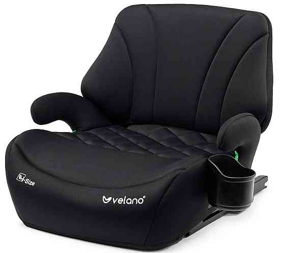 Бустер VELANO Gravo i-Size 125–150 см, ISOFIX + підстаканник, black Київ