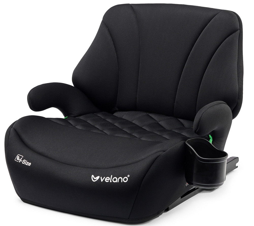 Бустер VELANO Gravo i-Size 125–150 см, ISOFIX + підстаканник, black Київ - фото 1