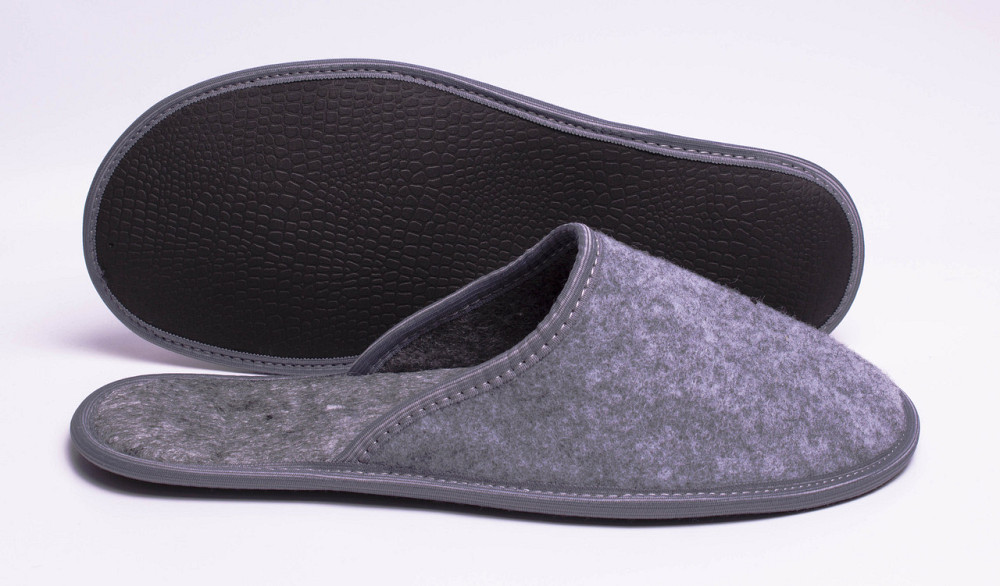 Хатні капці чоловічі для гостей із підошвою, сірі 41-45 розмір Одеса - фото 3