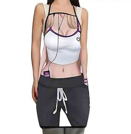 Фартух з приколом для жінок дівчинка з плеєром 80 на 60 см різнобарвний Київ