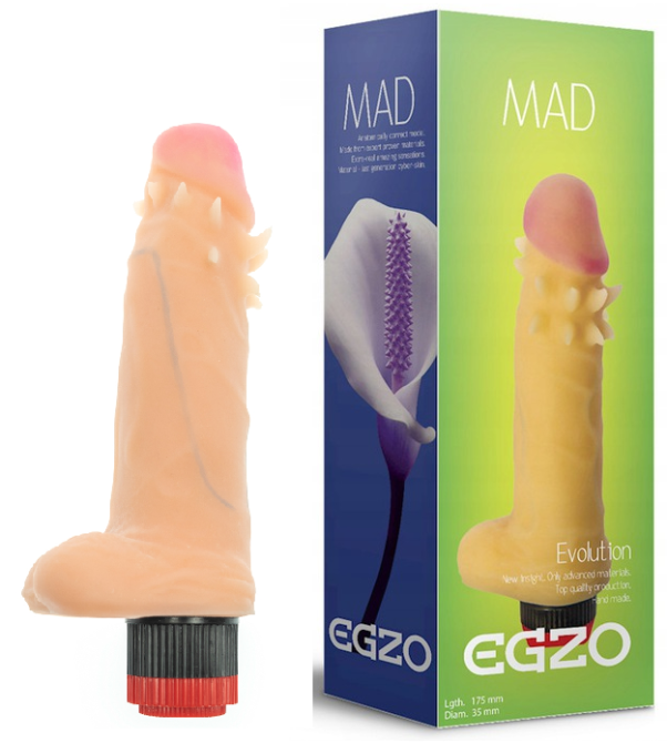 Вибратор с усиками EGZO Ciberskin SVS002 ( 17,5 см х 3,5 см ) Sex Aura Киев - изображение 1