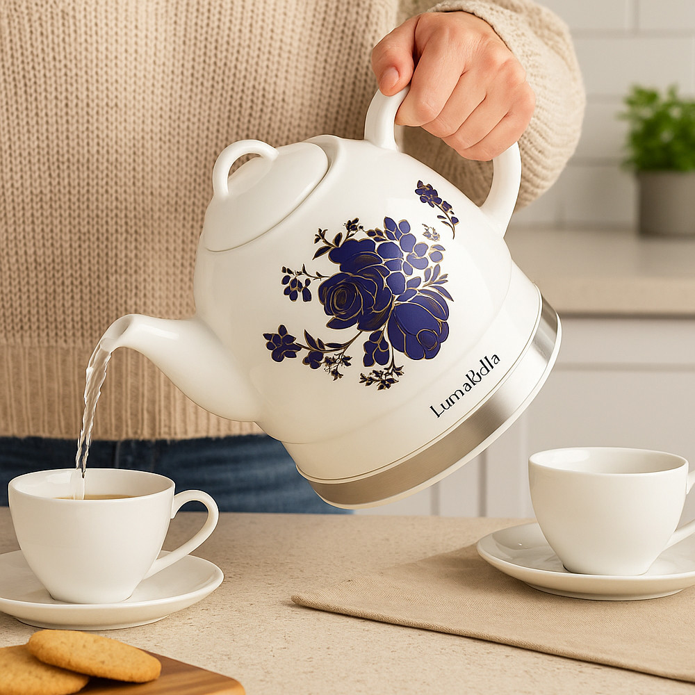 Керамічний електрочайник від мережі,1,2 л,1500Вт,LB-59016 SBR Київ - фото 2