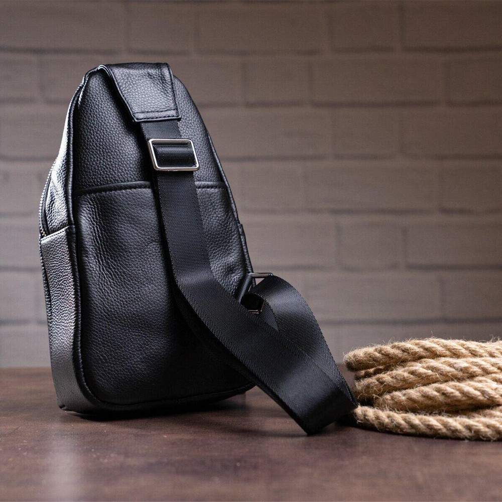 Сумка через плече чоловіча Чорна (Vintage) Київ - фото 10