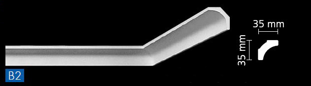 Потолочный плинтус 35х35х2000мм -B2- Днепр - изображение 1