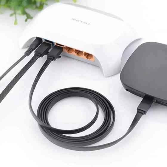 Кабель UGREEN Cat 6 плоский, 3 м, черный Киев