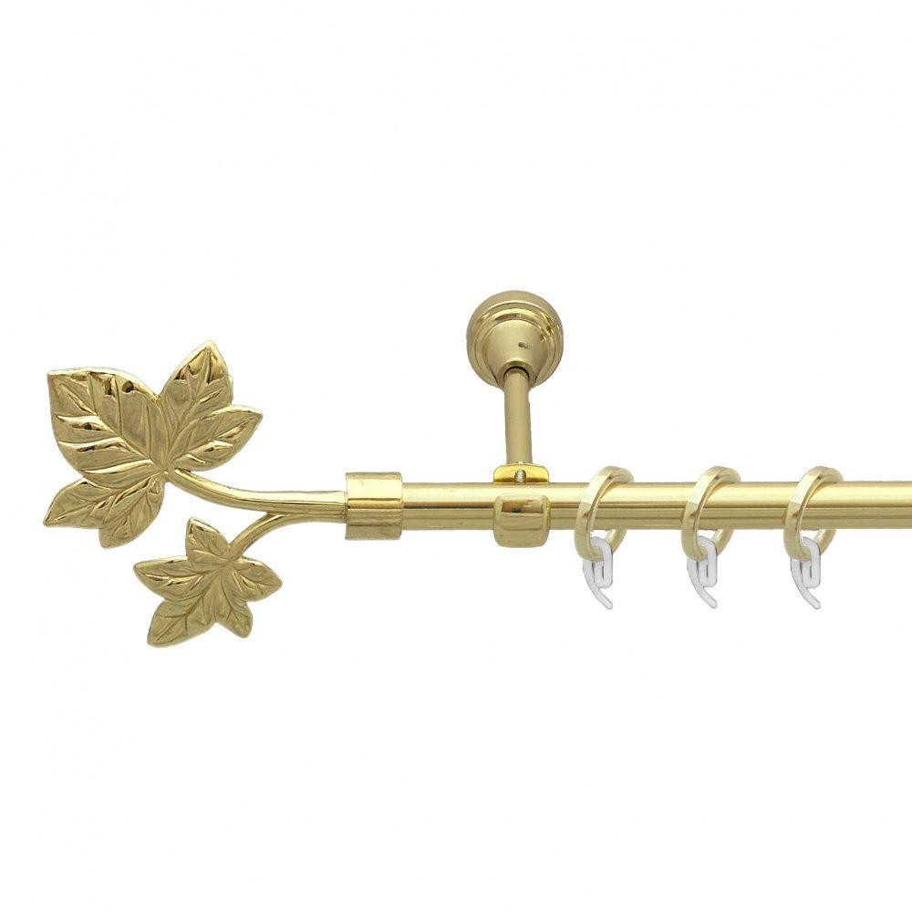 Карниз Orvit Листок металевий однорядний відкритий гладка труба кільце фасонне металеве  Золото 16 мм 300 см (7751882) Львів - фото 1