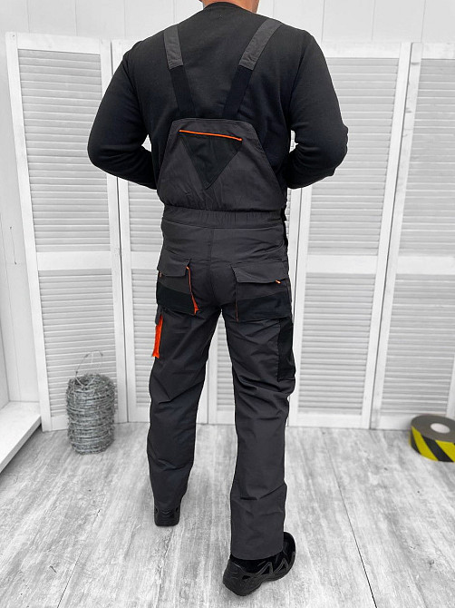 Роба робочий одяг чоловічий комбез куртка комплект чорний, Польща Одеса - фото 8