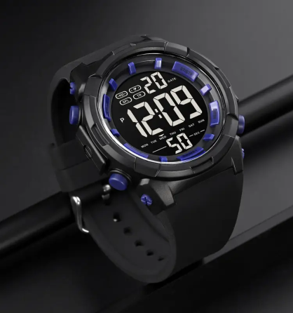 Мужские наручные часы Skmei 1845 (Черные с синим) Киев