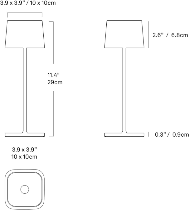 Бездротова лампа Ofelia Micro PRO Zafferano, акумуляторна LED-лампа, 2200–3000K, димер, IP65, алюміній Київ - фото 6