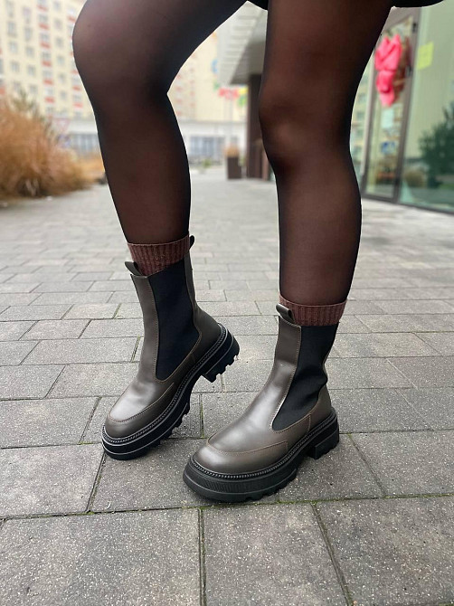 Без бренда Черевики жіночі KATI SHOES 314 коричневі (зима, шкіра натуральна) (5732) 41 Коломия - фото 5