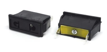 Гнездо сетевое AC 2pin, монтажное, корпус пластик Полтава - фото 1