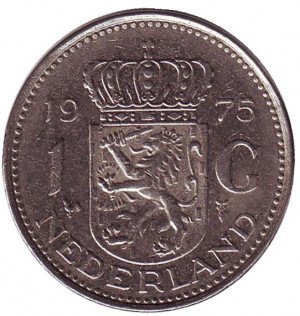 Монета 1 гульден. 1975 год, Нидерланды. Полтава - изображение 1