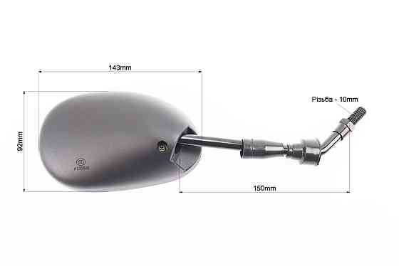 Дзеркала к-кт DIO- чорні "краплі", м10 "довга ніжка" Київ