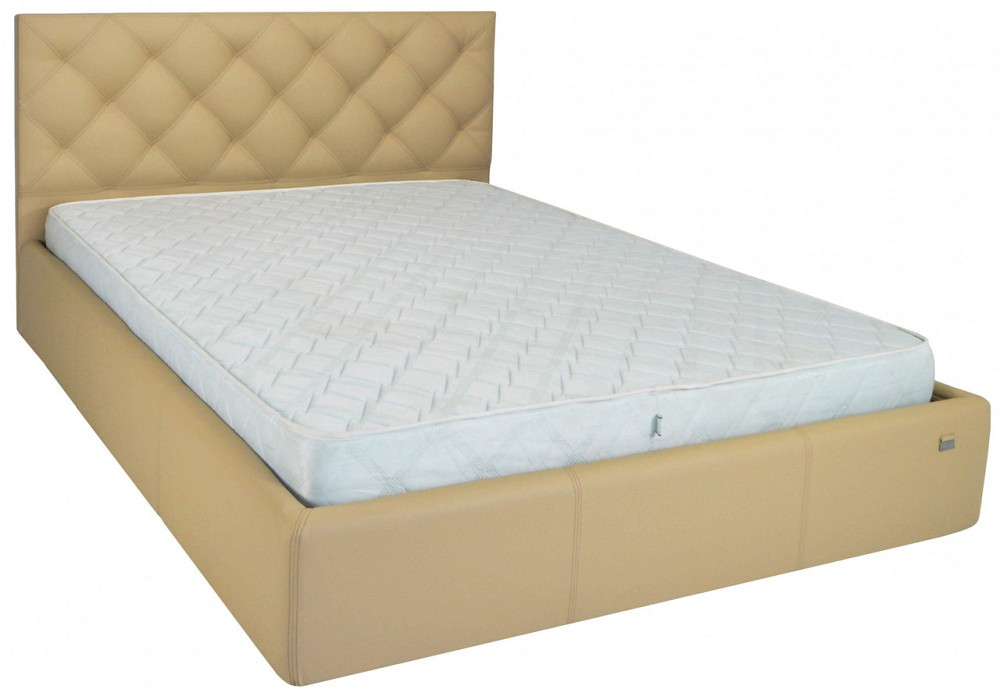 Ліжко Двоспальне Bristol VIP 160 х 200 см Fly 2238 З додатковою металевою цільнозварною рамою Бежевий Київ - фото 7