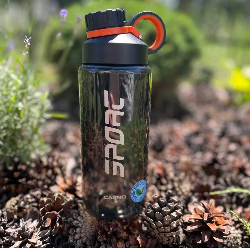 Пляшка для води CASNO 800 мл KXN-1235 Чорна Каменское - изображение 2