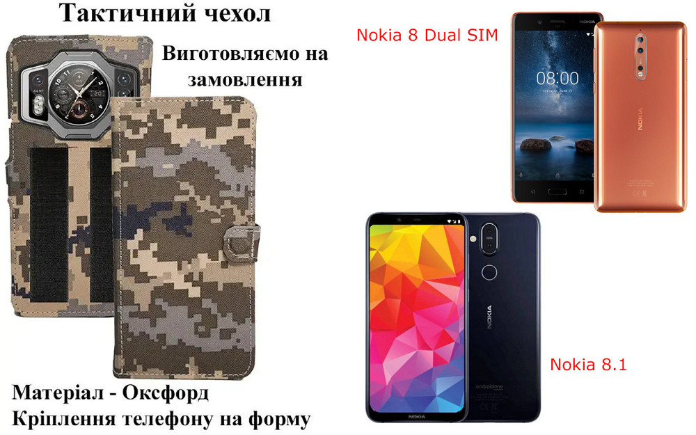 Тактический чехол для Maxcom MS571, MS572, крепится к снаряжению на липучке Киев - изображение 1