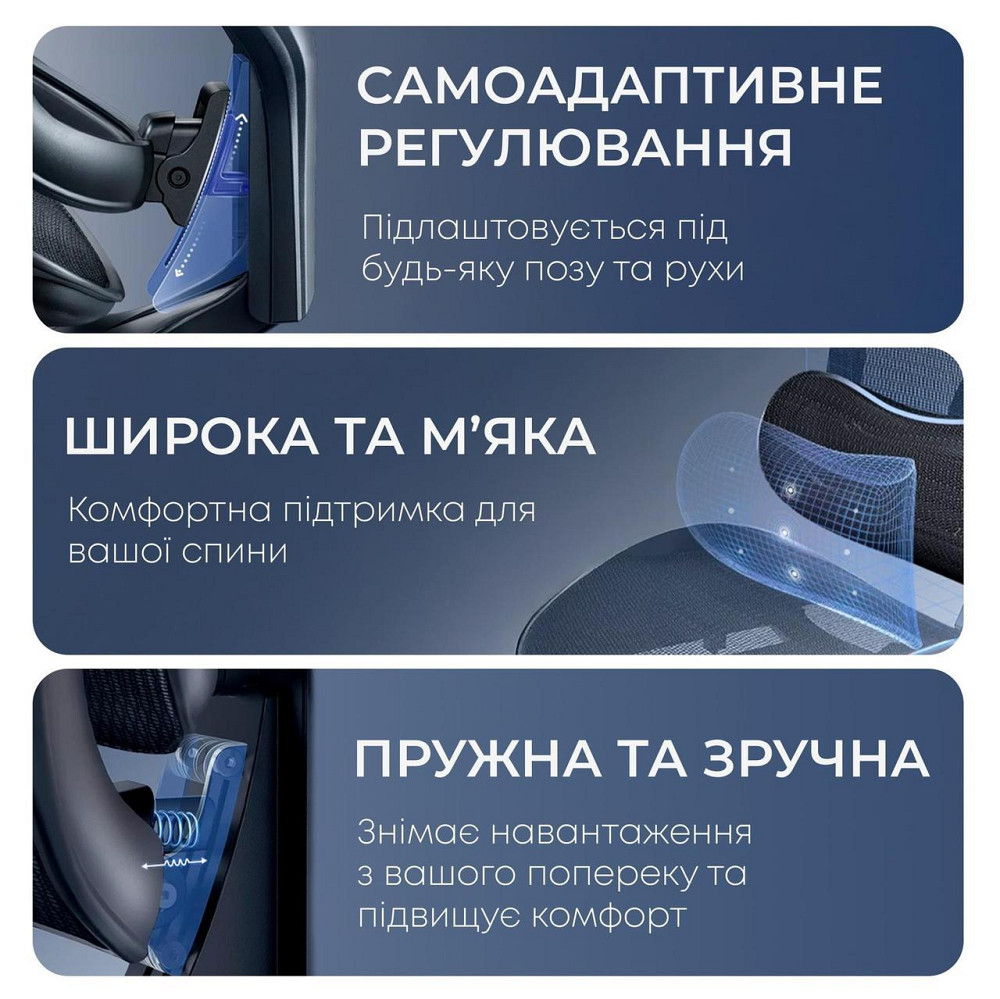 Крісло офісне Sihoo Doro C300L Mesh Black (DORO-C300L-A3-101) ( 15290 ) Харків - фото 17