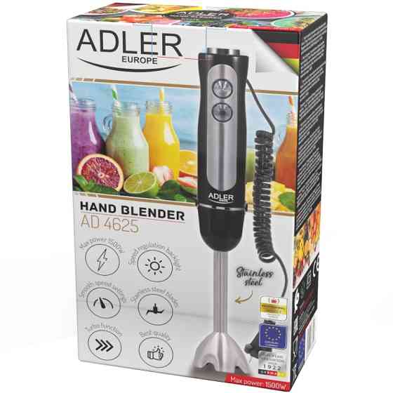 Блендер Adler AD 4625 black ручний/ 1500Вт/ 5 швидк./ без чаші/ Turbo/ чорний Вінниця