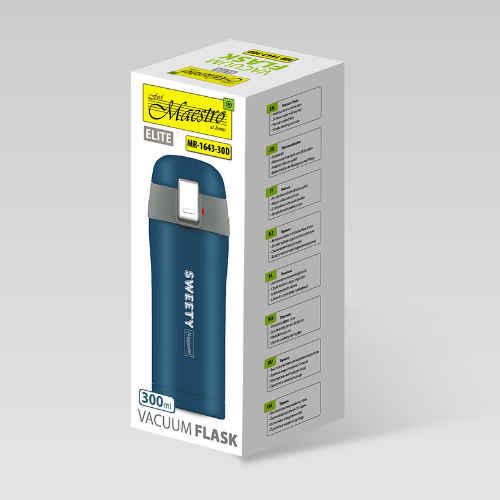 Термочашка 300мл нержавіюча сталь блакитний Sweety Maestro MR-1643-30D Житомир - фото 4