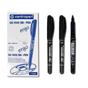Маркер для CD/DVD "Centropen" 4606 ergoline 1мм чорний, шт Київ