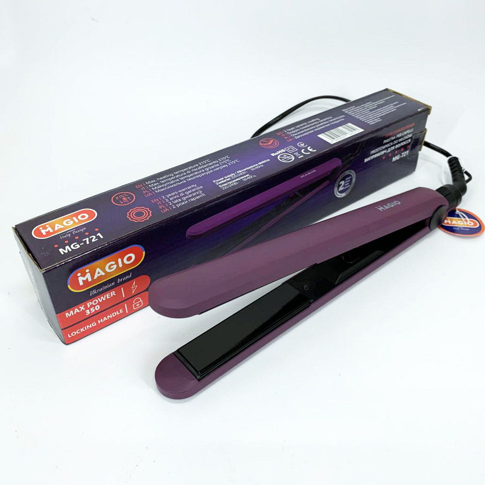 Випрямляч для гладкості волосся MAGIO MG-721, Електричний випрямляч для гладкого волосся FN-21 Львів - фото 2