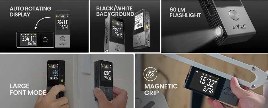 Цифровой лазерный дальномер рулетка Mileseey D9 Pro 100м Винница - изображение 6