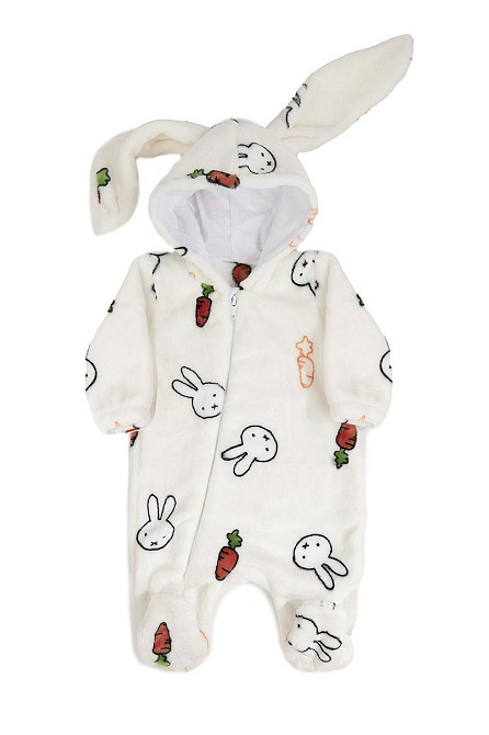 Комбінезон ясельний з вушками для малюків, топ Крохатушка одяг Київ - фото 1