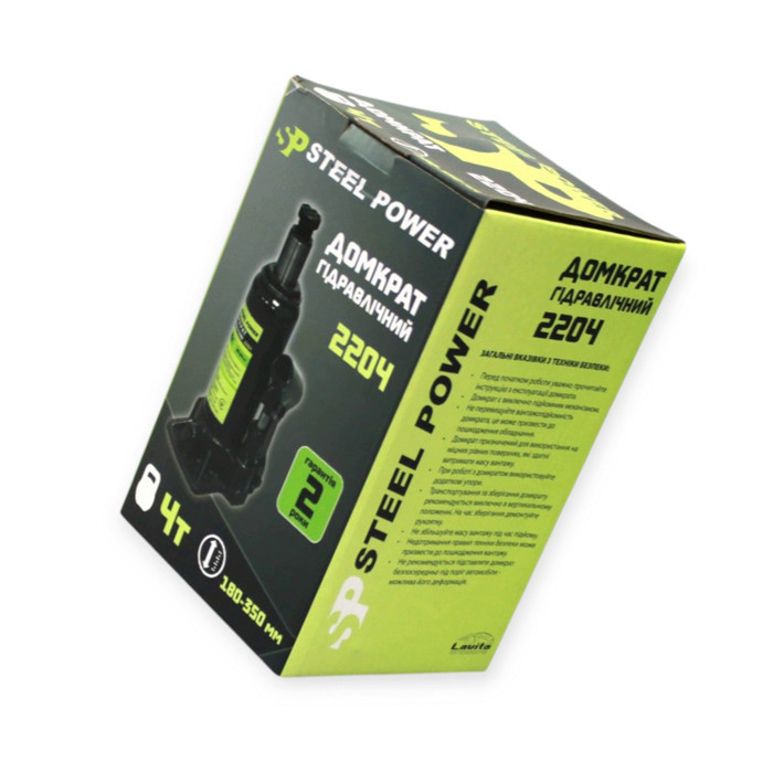 Домкрат гидравлический 4 т, 180-350 мм (коробка) Steel Power Мукачево - изображение 2