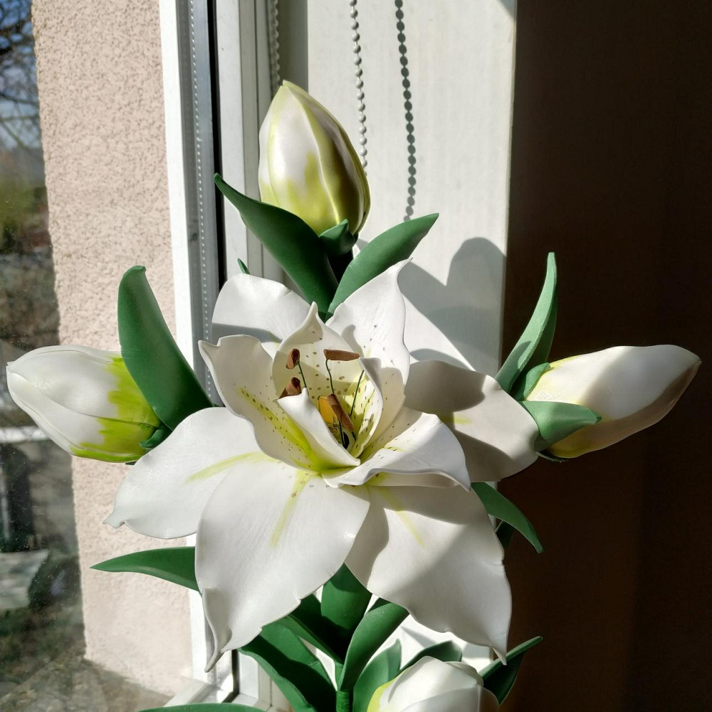 Світильник-нічник "Махрова біла лілія" Дніпро - фото 4