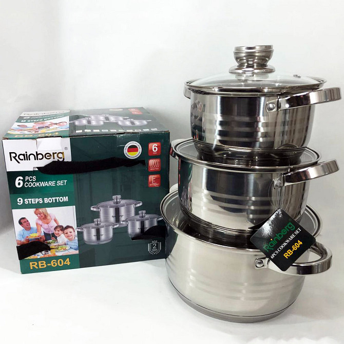 Каструлі з прозорими кришками, Хороші каструлі, з кришками Набір каструль зі сталі LK-35 Львів - фото 4