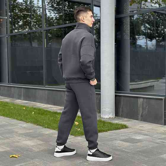 Комплект штани та кофта Pobedov Grand ЗИМА. Темно-сірий спортивний костюм Київ
