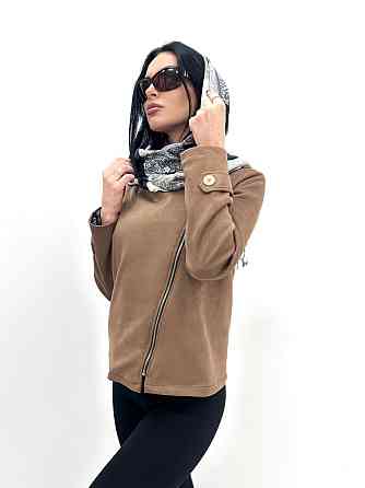 Замшева куртка-жакет "Nessa" оптом I Норма і батал Мокко, 46-48 Київ