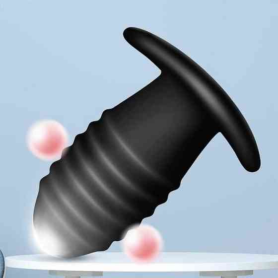 Анальная вибро-пробка - Черный - 5*3 см – Анальные игрушки Винница