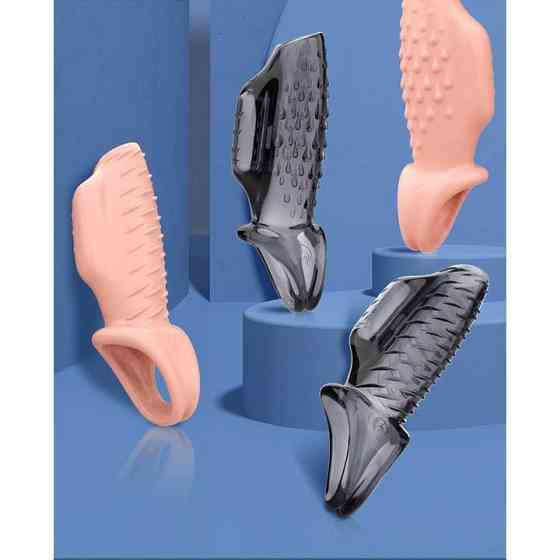 Насадка на пеніс та мошонку з вібрацією Choke Ring графіт Вінниця