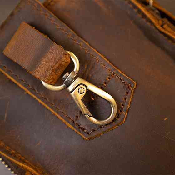 Сумка чоловіча на пояс Коричнева (Vintage) Київ