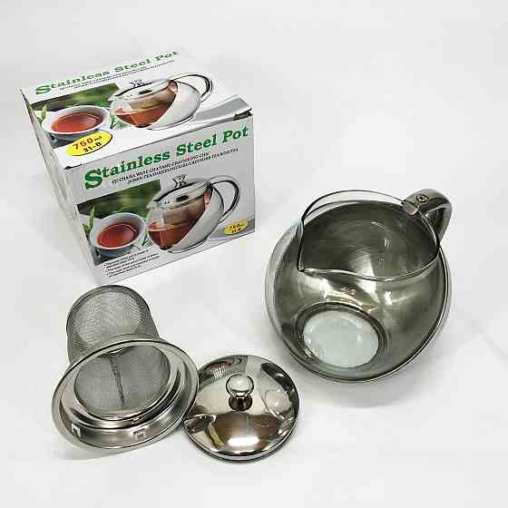 Скляний чайник з фільтром для заварювання чаю UNIQUE UN-1162 0.75 л, Красиві заварники для чаю PU-47 Львів