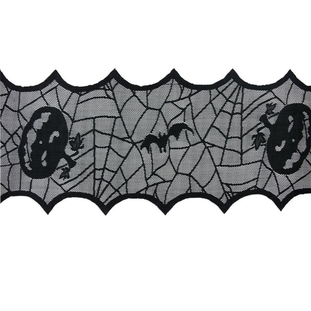 Скатертина на Хелловін Гарбузи доріжка 183 на 46 см чорний Київ - фото 5