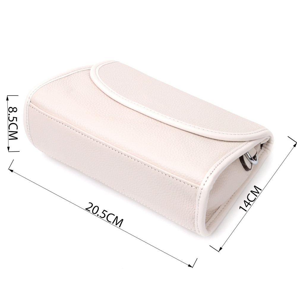 Жіноча шкіряна сумка із напівкруглим клапаном Vintage 22258 Біла Київ - фото 3