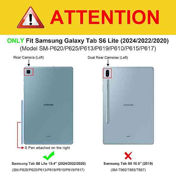Чехол-клавиатура FINTIE для Samsung Galaxy Tab S6 Lite 10.4 2024/2022/2020 съемная Bluetooth клавиатура UK Киев