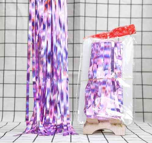 Дождик для фотозоны с голограммой 2м на 1м розовый Киев