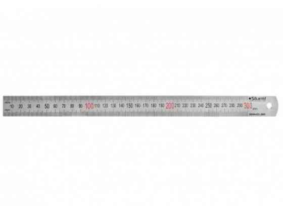 Линейка металлическая Sturm,  300 мм 2040-01-300 (читать описание) Ровно