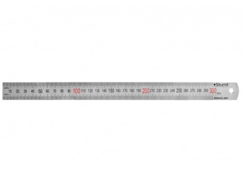 Линейка металлическая Sturm,  300 мм 2040-01-300 (читать описание) Ровно - изображение 1