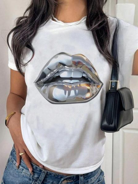 Футболка женская с принтом  48 Белая 2664085732 Днепр - изображение 1