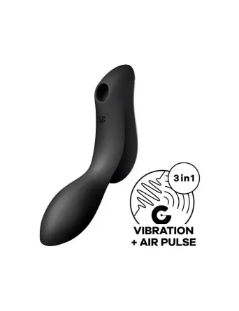 Вакуумний стимулятор з вібрацією Satisfyer Curvy Trinity 2 Black Львів