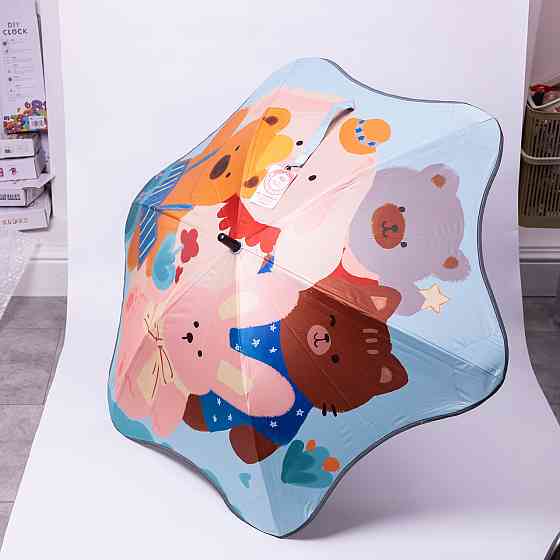 Зонт детский механический элегантный с принтом прочный надежный из полиэстера диаметр 90 см HP-23-13R Киев