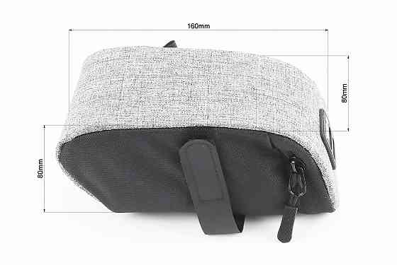 Сумка під сидіння, кріпл. на липучці, чорно-сіра Київ