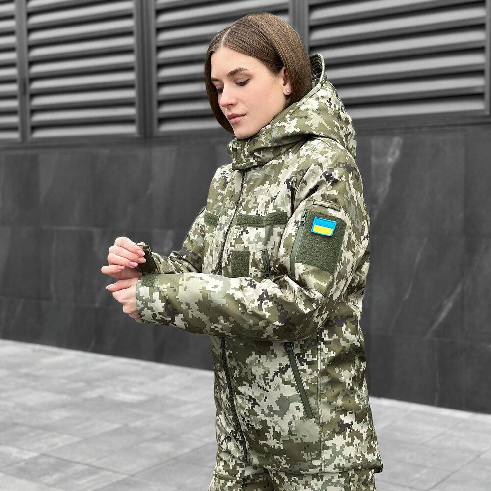 Жіноча зимова піксель куртка з капюшоном Pobedov Winter Jacket Motive ЗИМА В2 Жіноча Київ - фото 8