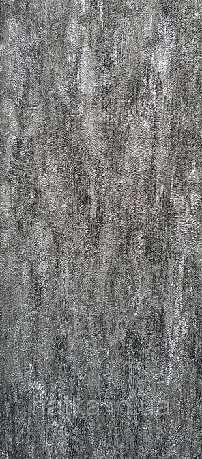 Шпалери вінілові на флізеліні Pera метрові під штукатурку структурні оксамит чорні срібло Київ - фото 2