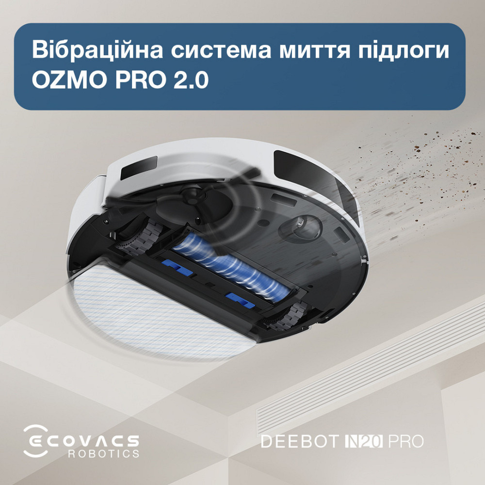 Робот-пилосос Ecovacs Deebot Ozmo N20 Pro (DKX55) White ( white ) Харків - фото 12